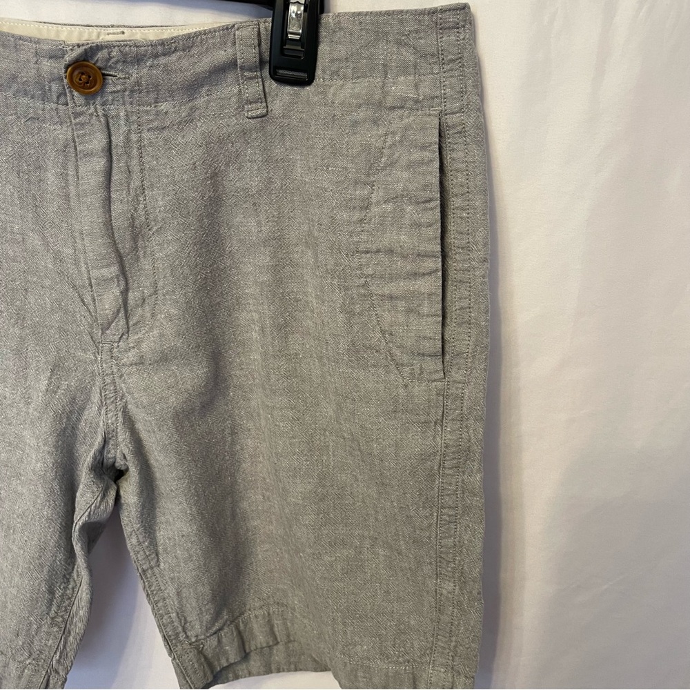 J.Crew Mens Linen Cotton Blend Gray Shorts Size 34 Inseam 8in Summer Lightweight - Picture 5 of 16